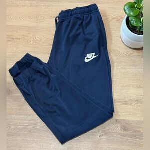 Nike Sportswear Men's Unlined Cuff Trousers Polyester Knit Navy tracksuit pants